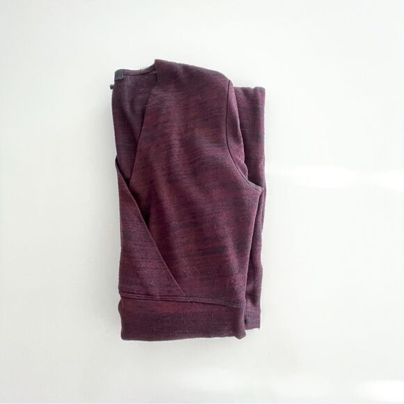 RW & CO. Sweater Knit Dress V-Neck Crossover Neckline Burgundy Black Women's S - Picture 11 of 11